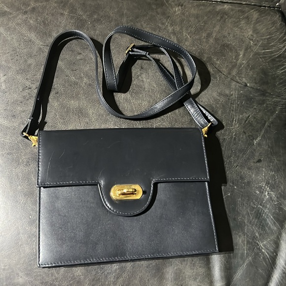 Scuola Del Cuoio Crossbody Blue & Gold - Picture 4 of 13